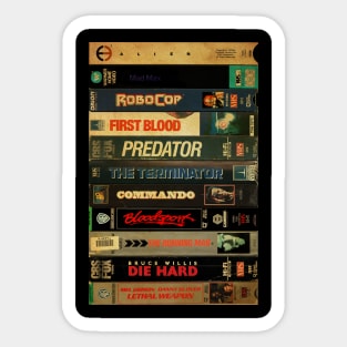 Retro Action Movie - Cassette Style Sticker